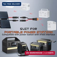 10FT 12AWG Solar to XT60i, Gibbab 3 6 10 16 20 25FT Solar Panel Connector to XT6