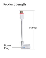 Naubluvo Barrel Plug to USBC Adapter for Ring USBC Cameras and Barrel Plug So…