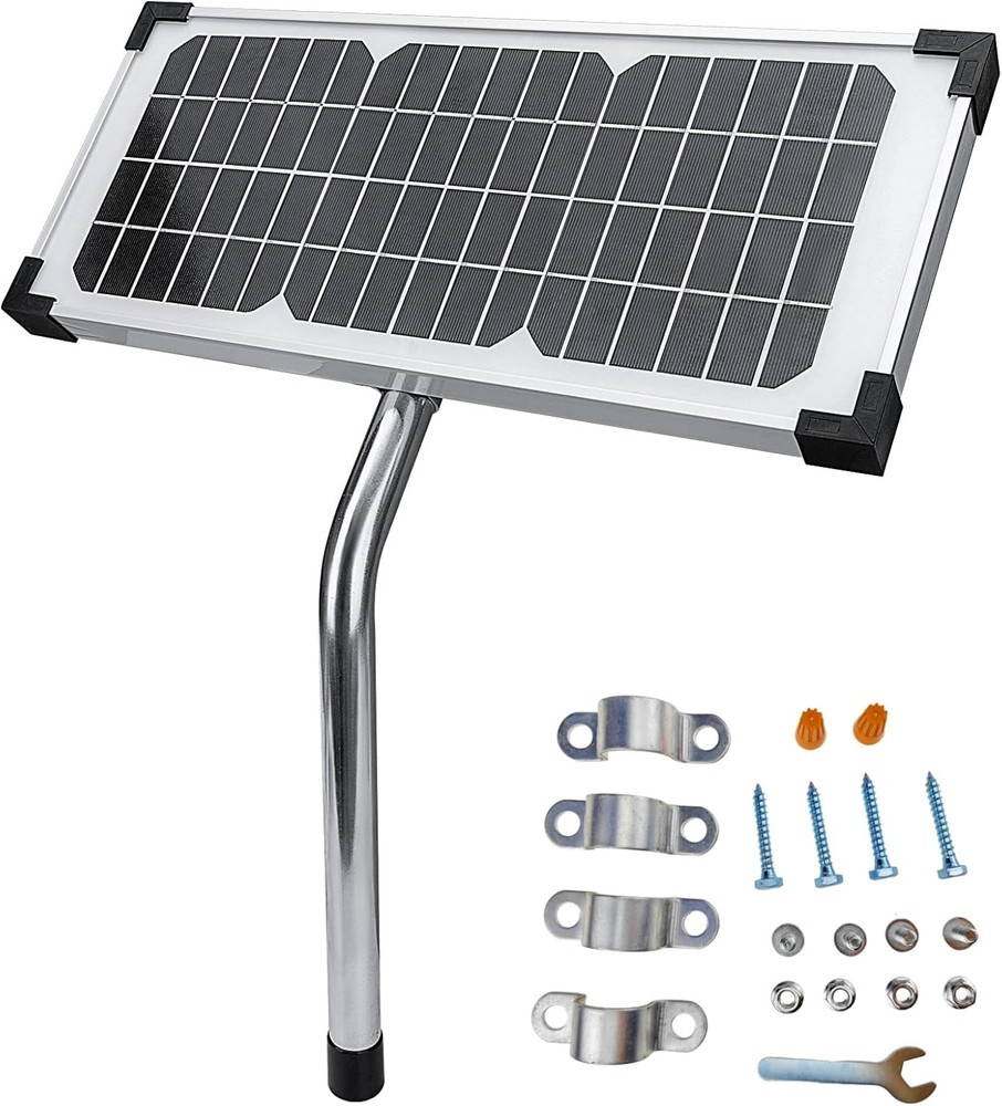FM123 10W 12V Solar Panel Kit for Battery Charger Compatible with Mighty Mule GT