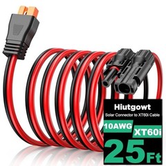 10AWG XT60i Solar Cable 25FT Solar to XT60i Extension Connector for Portable