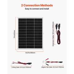 Uimoso 25W 12V Solar Battery Charger Maintainer with MPPT Controller