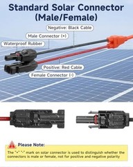 Solar Connector to DC 8mm Adapter Cable – 12AWG + 14AWG Tinned Copper – 10FT