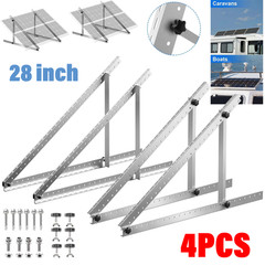 4Pack Solar Panel RV Tilt Mount Brackets Rooftop Flat Surface Adjustable Frame