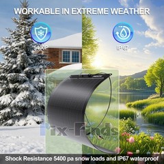 200W/400W 12/24V Solar Panel Mono HighEfficiency PV for Sunshed Camping Generate