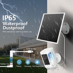6W Solar Panel for Ring Camera, Solar Charger Compatible with Ring Spotlight/Sti