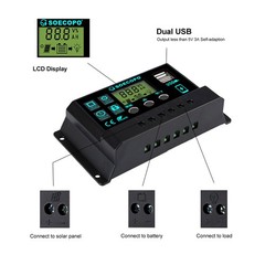 SOECOPO 6000W Solar System Complete Kit,12V DC to 110V/220V AC Inverter Flexible