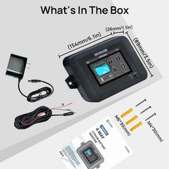 DC HOUSE 4-Way Bluetooth Lithium Battery Monitor Range 8-75V & Custom Alarm