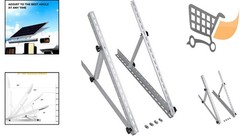 28in Aluminum Solar Panel Mounting Brackets Adjustable Tilt Legs Support Up t…