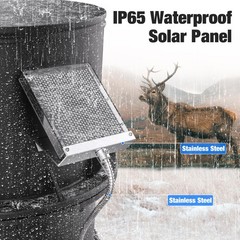 12V Solar Panel Battery Charger for Deer Feeder, 1.7W Waterproof Solar Panel wit