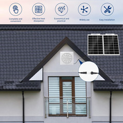 High-Speed Solar Attic Fan Kit with 2 Solar Panels & 25W DC Fan