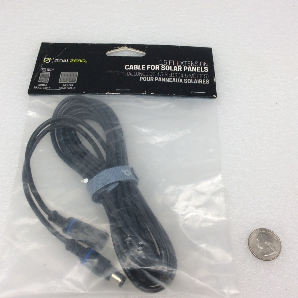 GOAL ZERO Boulder 8mm Input 15′ Ext Cable connects Yeti, Sherpa to Solar panel