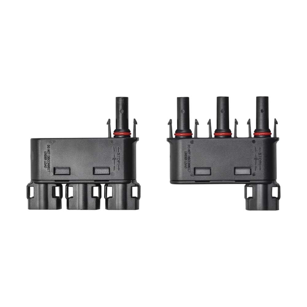 50A DC1500V Waterproof Solar Branch Connector 3 to 1 Y Connectors Pair M/FFF &