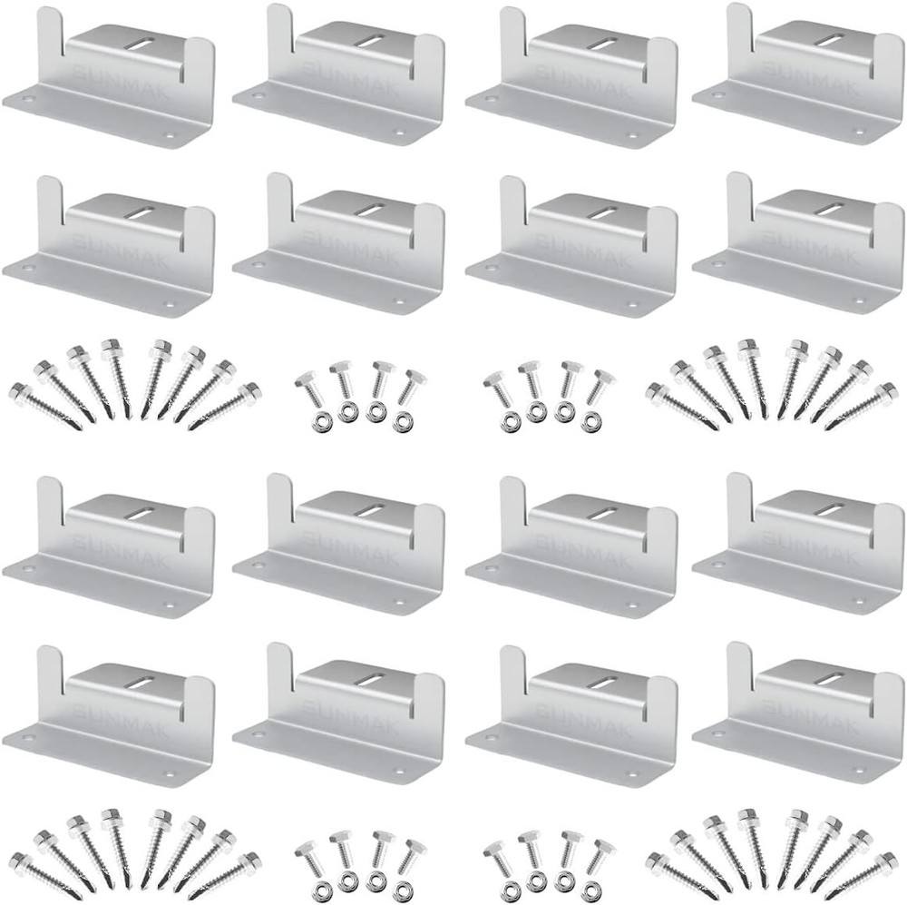 16 Units Per Set Solar Panel Mounting Z Brackets, Solar Panel Mounting Br