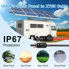 MOOKEERF Solar XT60 Cable 10AWG 20FT Solar Connector – 20 Foot 635408939142