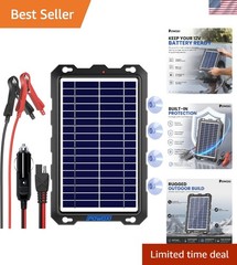 7.5W 12V Solar Battery Charger Trickle Maintainer Kit for Car | Smart Charge …
