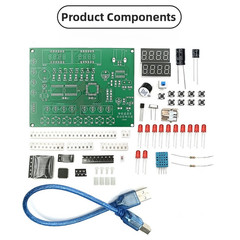 DIY Kit Temperature Humidity Controller PCB Board Components 5V DC USB Input