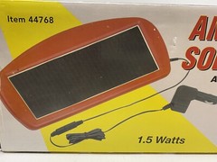 New Amorphous 44768 Silicon Solar Panel 12 Volt With Auto Lighter Adapter