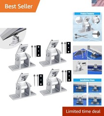 Durable 4-Pack Aluminum Solar Panel Mounts with 10-60° Tilt for Versatility