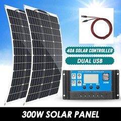 150 Watts Solar Panel Kit 12V Battery Charger with Controller Caravan Boat