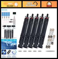 15A Solar Fuse Holder Inline, Waterproof Connector for Solar Panels & Controller