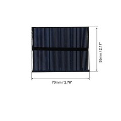 2 x Mini Solar Panel Cell 5.5V 90mA 0.495W 70mm x 55mm for DIY Project