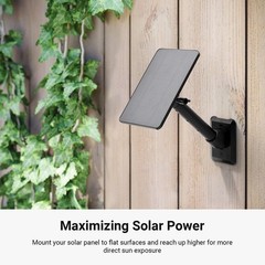 Adjustable Solar Panel Mount for Wall with Extended Arm for Optimal Exposure