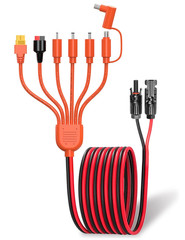 Universal 7-In-1 Solar Panel Adapter Kit, 3.6 Feet MC4 & DC 8Mm Cable