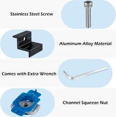 10pcs Solar Panel End Clamp for Standard Unistrut, Aluminum 30mm/35mm Solar P…