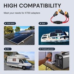 PAEKQ XT60 Y Splitter Cable 12AWG XT60 1 Female to 2 Male Parallel Connector …