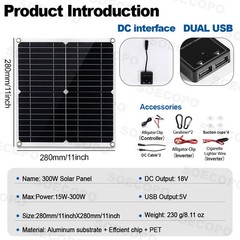 7000W Solar System Kit 12V To 110V Off-Grid Inverter System 100A Controller US9w