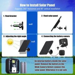 Solar Panel for Blink Camera OutdoorOutdoor Security Camera Solar Panel Compa…