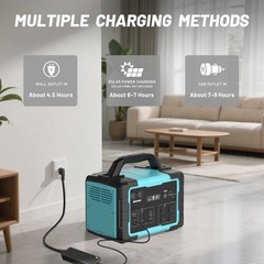 1000W Solar Generator with LiFePO4 Battery Multi-Way Charging Home Backup