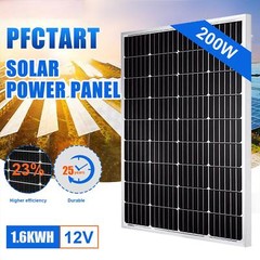 200W 12V Off-Grid Monocrystalline Solar Panel Solar Module for RV Trailer Marine