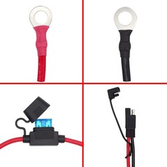 3.3 FT SAE Connector 10AWG Pure Copper SAE Extension Cable to Ring Terminal, …