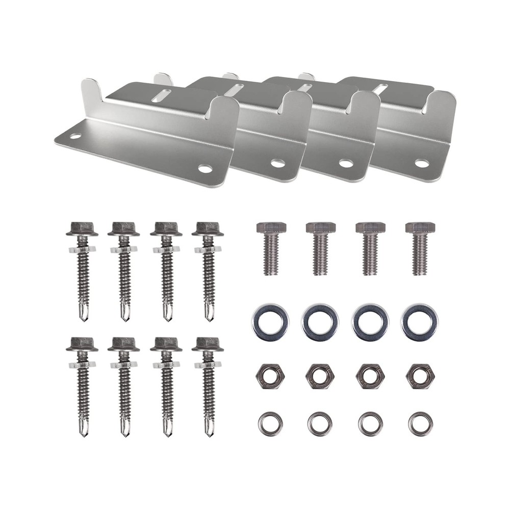 HQST Solar Panel Mounting Brackets with Nuts and Bolts Set of 4 Units, Suppor…