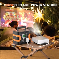 Compact 300W Power Station with Pure Sine Wave Output – Travel Friendly Design
