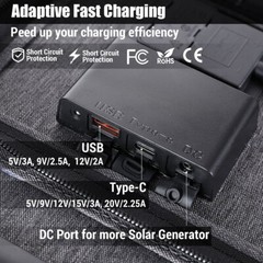 200W 100W Mono Foldable Solar Panel Waterproof & Controller for Home RV Camping