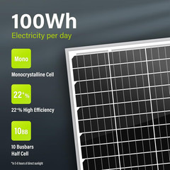 20W 12V Solar Panel Monocrystalline PV Module Designed for 12V off Grid System R
