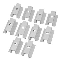 4/10x Solar Middle Clamp PV For Frame Height 25-50MM Aluminum Alloy Clamp Set
