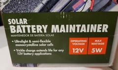 New Ozark Trail 12-Volt/ 5 Watt Solar Battery Maintainer Trickle Charger