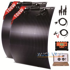 New Flexible Solar Panel Kits 400W Portable 12V 24V Monocrystalline Home Camper