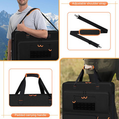 Solar Panel Storage Bag Compatible with Jackery SolarSaga 100W 100X 200W Orange