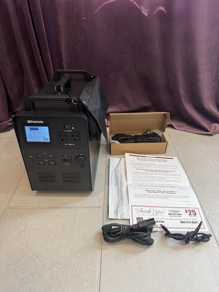 Patriot Power Generator 1800 768Wh LiFePO4 Solar Backup MPG-4.0