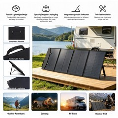 200W Solar Panel Portable Foldable Mono for Cmaping Power Station RV Off-Grid