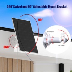 7W Solar Panel for Eufycam 2C/2C Pro/2/2 Pro/E20/E40/E, 2 Pack
