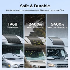 BougeRV Arch 200W 12V Fiberglass Flexible Solar Panel for Home Boat RV Camping