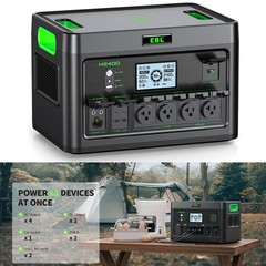 2400W Li-ion Battery Portable Power Station 1843.2Wh for Outdoor Camping Supply