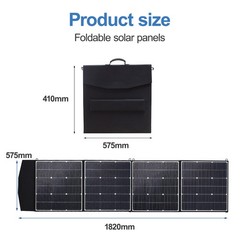 160W 18V Foldable Portable Solar Panel Kit for Camping RV Second item half price