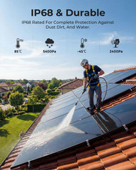 200W Solar Panel, N-Type 16BB 12V 200 Watt Solar Panel with 25.6% High Efficienc