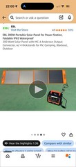 Luvknit 200W Portable Foldable Monocrystalline Solar Panel MC4 Waterproof RV